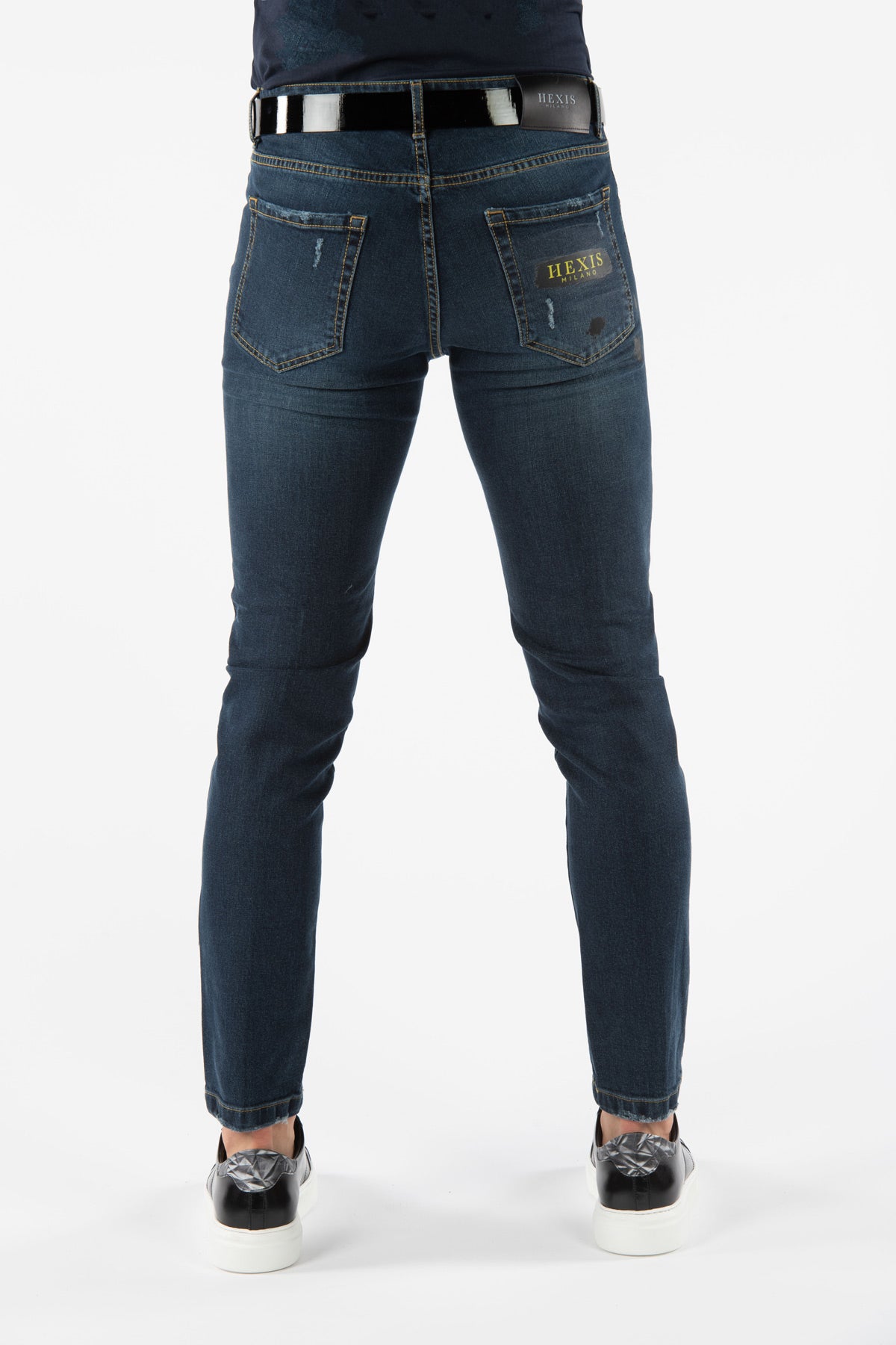 Jeans uomo graffiato back